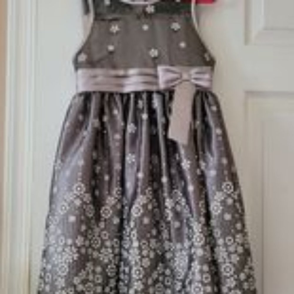 Girls Silver/Grey Dress Sz 7